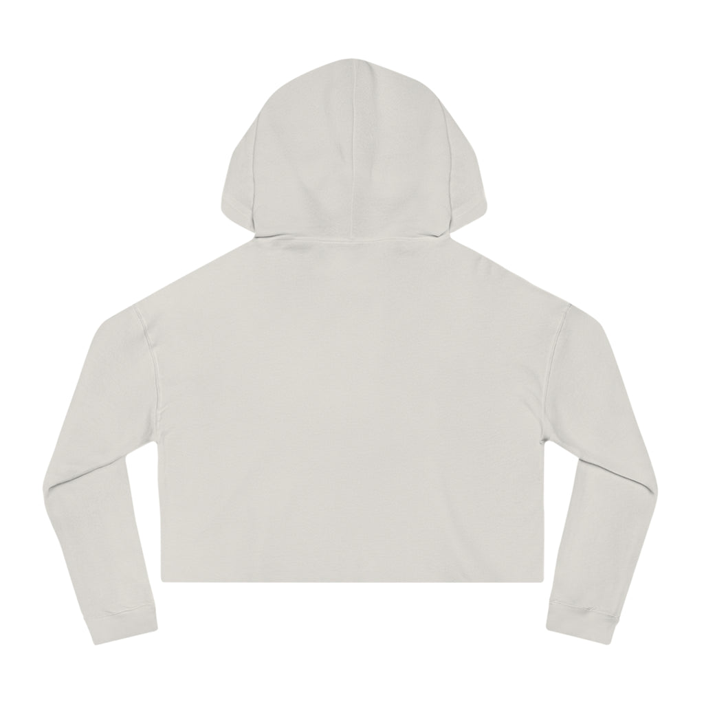L69VE Heart Cropped Hoodie (Brown Logo) — Women’s Cute Graphic Sweatshirt