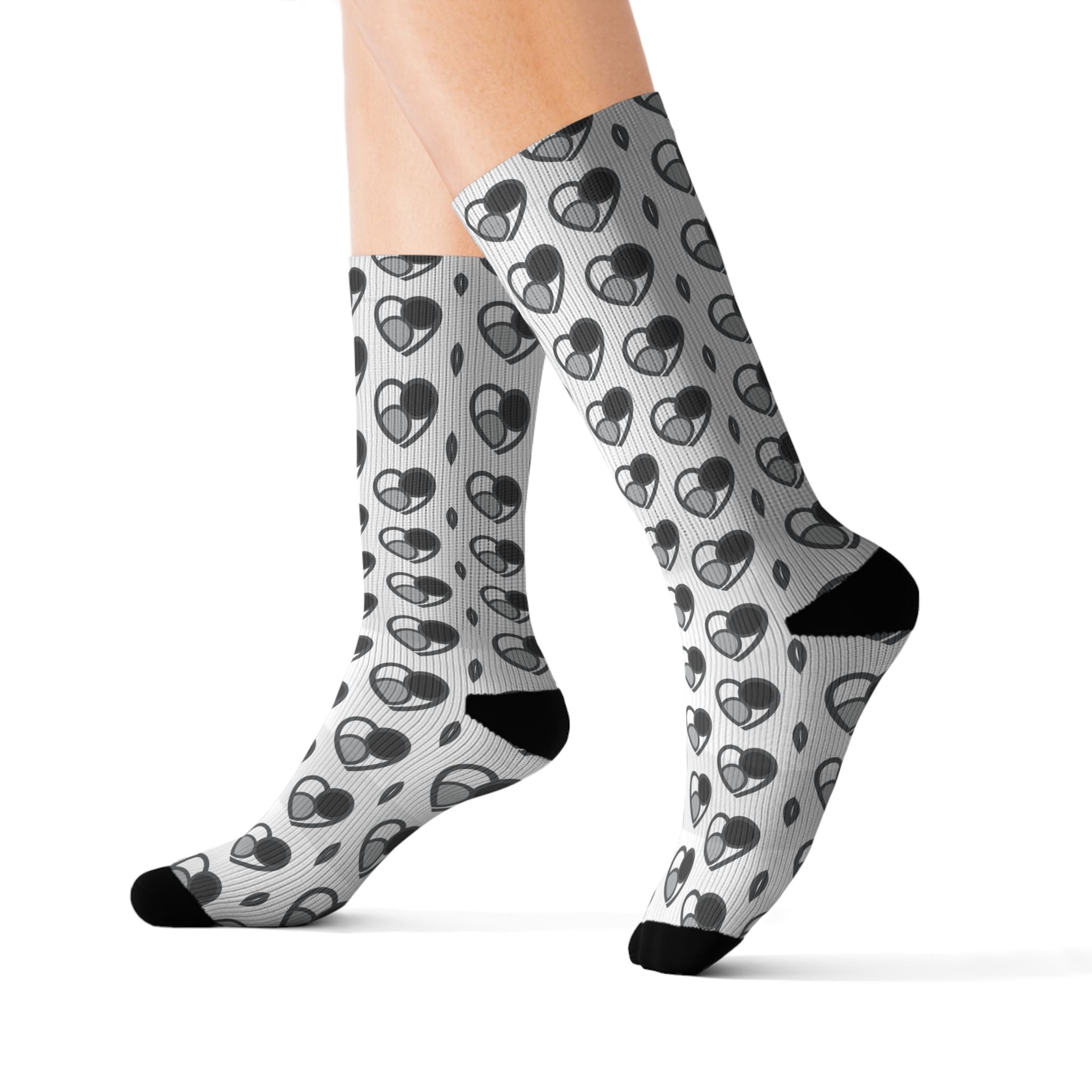 Shades of Grey Heart Pattern