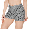 Shades of Grey Heart Pattern Women's Shorts