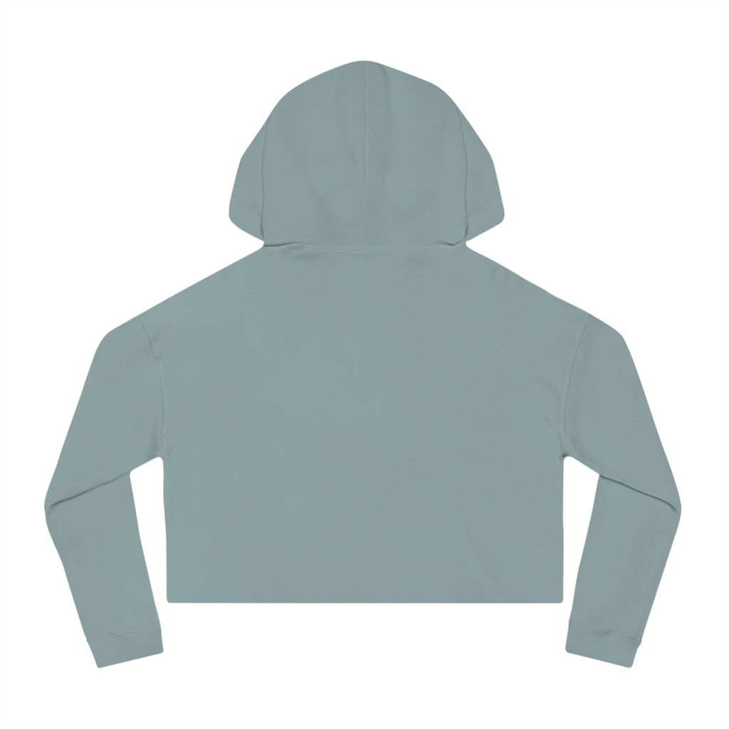 L69VE Heart Cropped Hoodie (Brown Logo) — Women’s Cute Graphic Sweatshirt