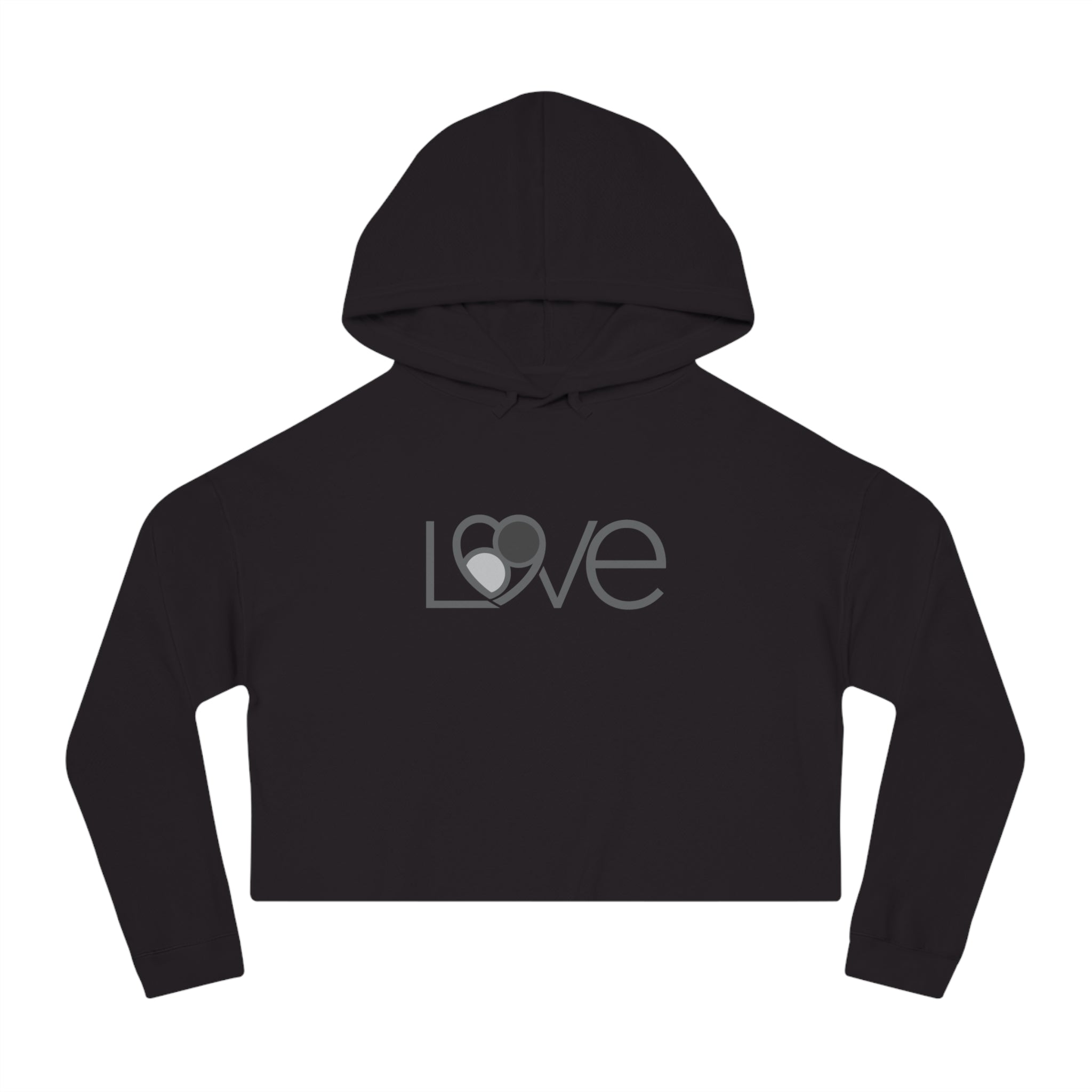 Shades of grey L69VE Cropped Hoodie