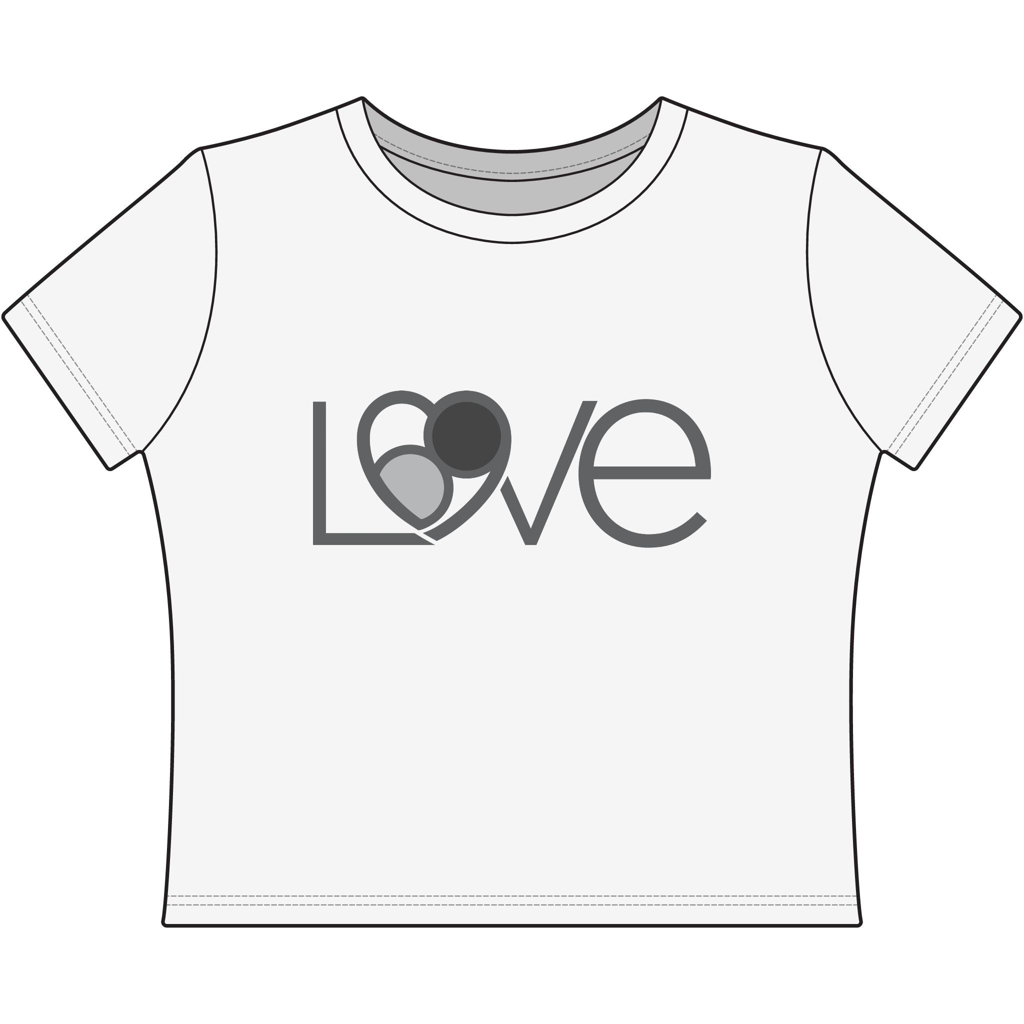 Shades of Grey L69VE Graphic Women's Baby Tee