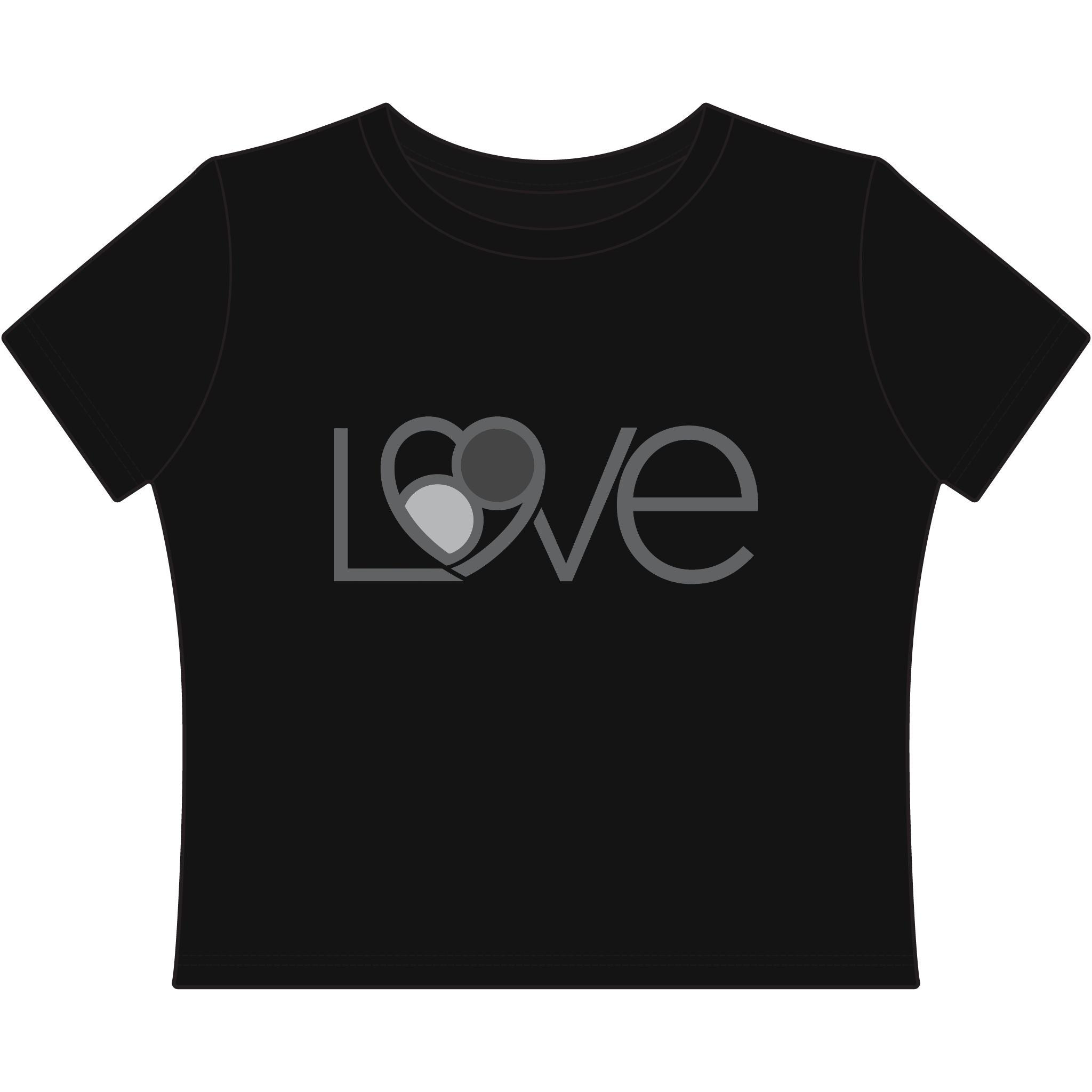 Shades of Grey L69VE Graphic Women's Baby Tee