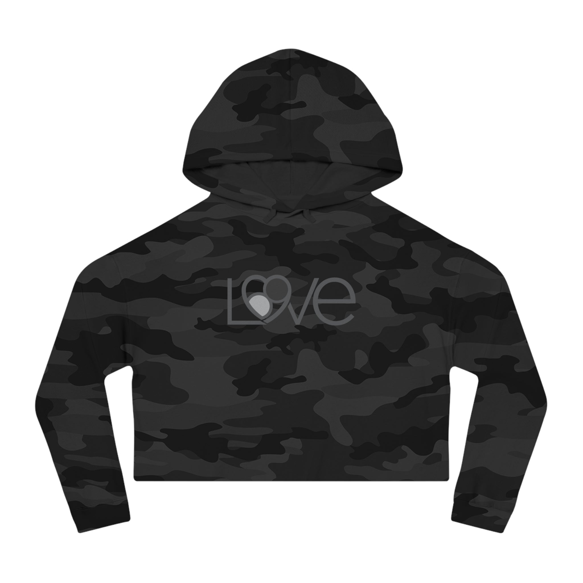 Shades of grey L69VE Cropped Hoodie