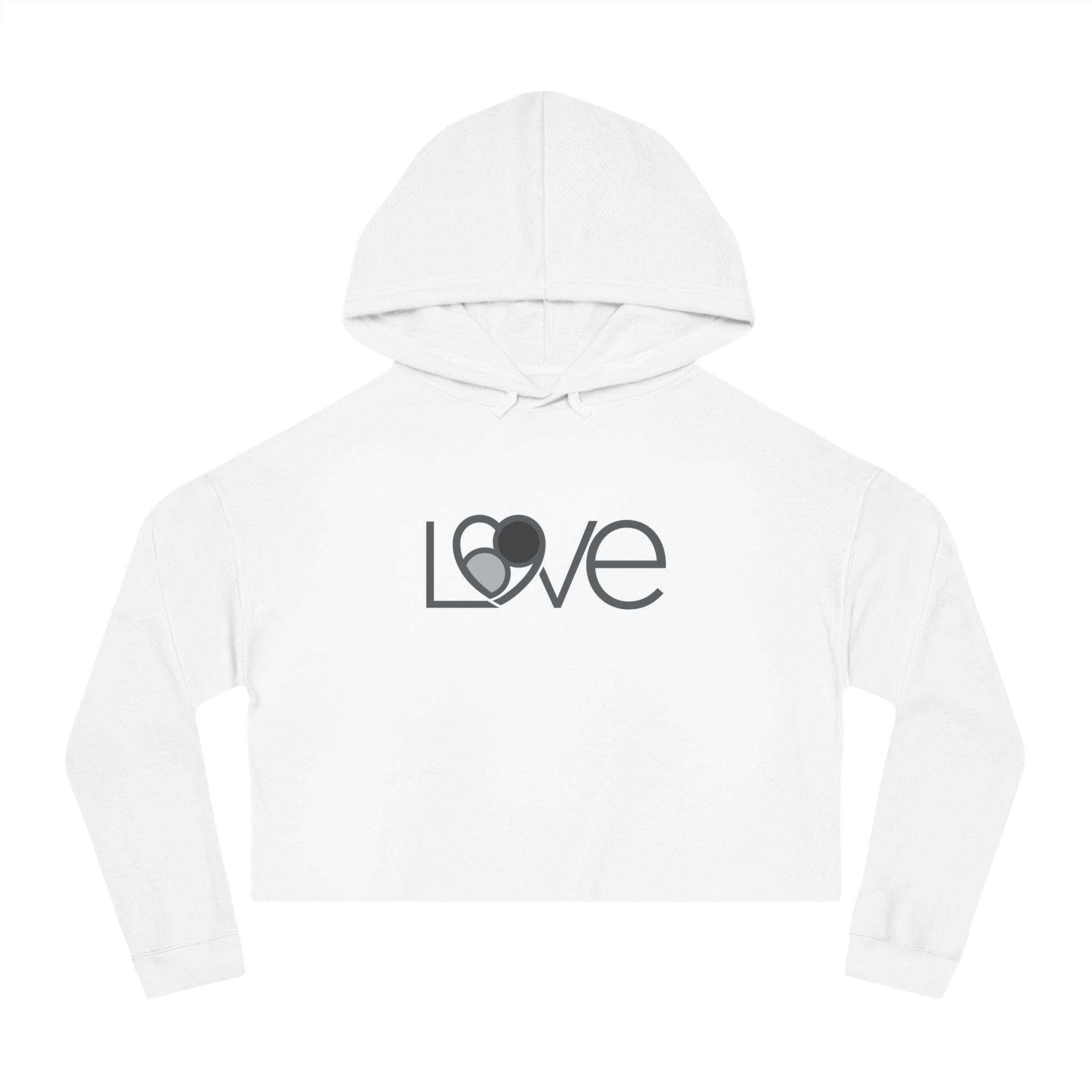 Shades of grey L69VE Cropped Hoodie