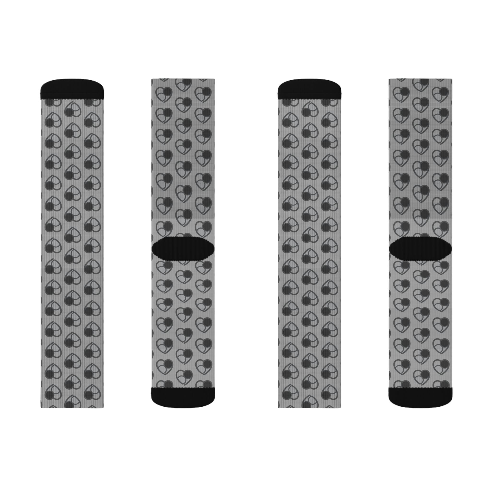 Shades of Grey Heart Pattern (GRY)