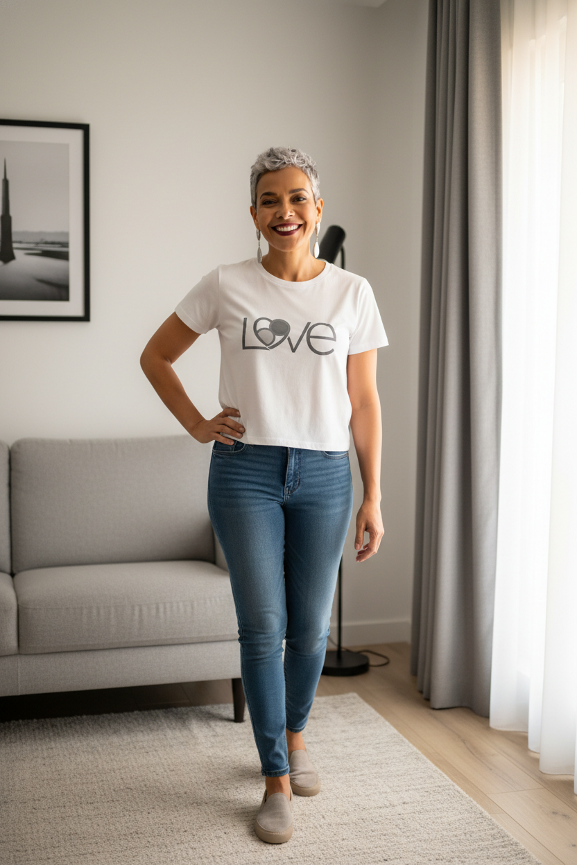 Shades of Grey L69VE Graphic Women's Baby Tee