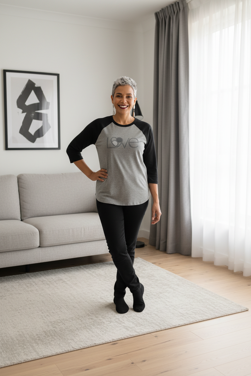 Shades of Grey L69VE Baseball Tee – 3/4 Sleeve Raglan