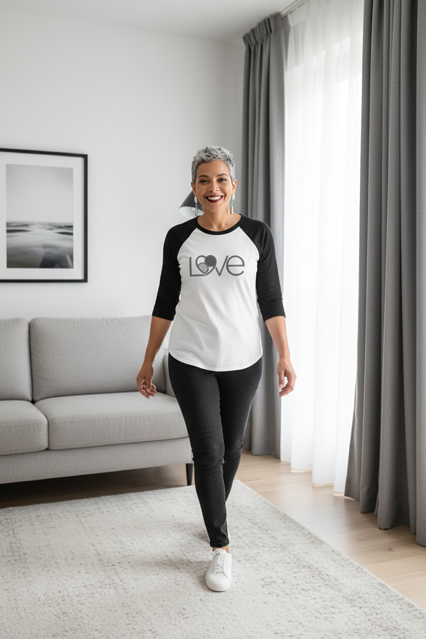 Shades of Grey L69VE Baseball Tee – 3/4 Sleeve Raglan